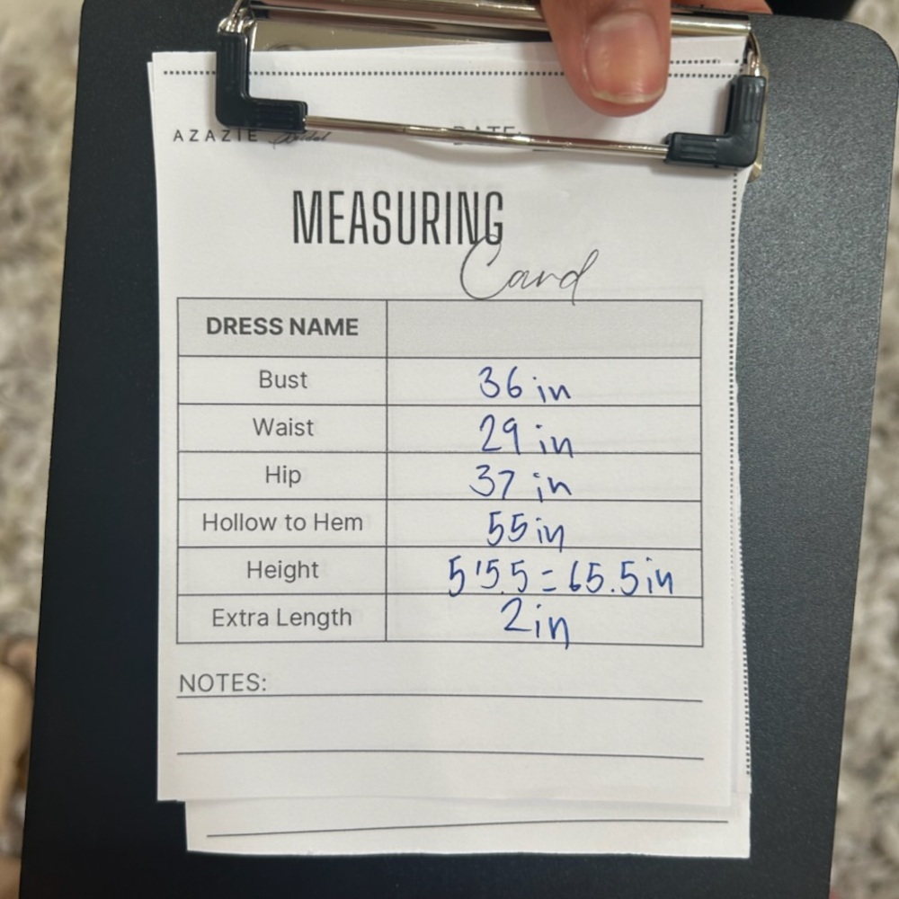 Azazie Measuring Card - Picture 7 of 7
